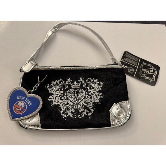 New York Handbags - New York Islanders Forever Fan Handbag Purse Black Velvet New B27